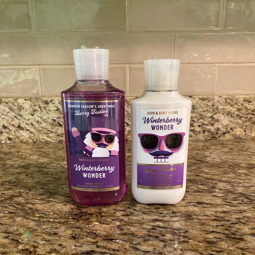 Bath & Body Works Winterberry Wonder Body Wash and Lotion